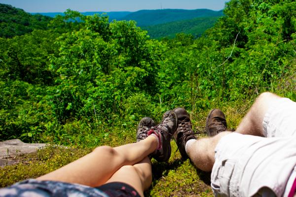 Outdoors hiking