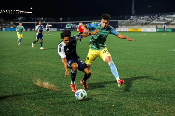 Players on the field at Wicks Family Field where the Huntsville City Football Club plays