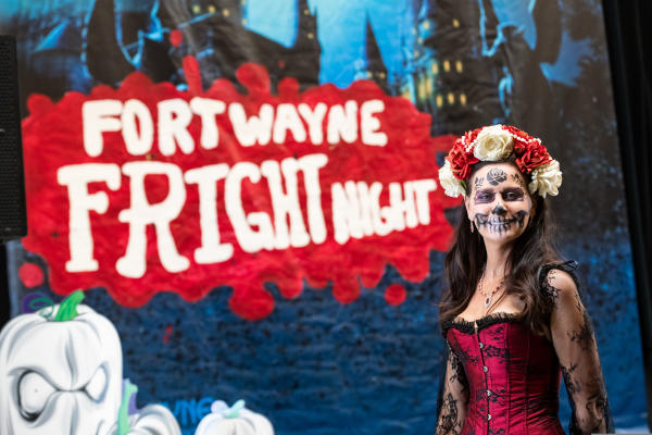Young woman dressed in costume