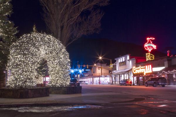 Antler Arch and cowboy bar