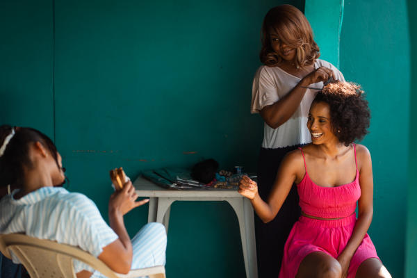 Jamaican Women Combing Hair - Easter