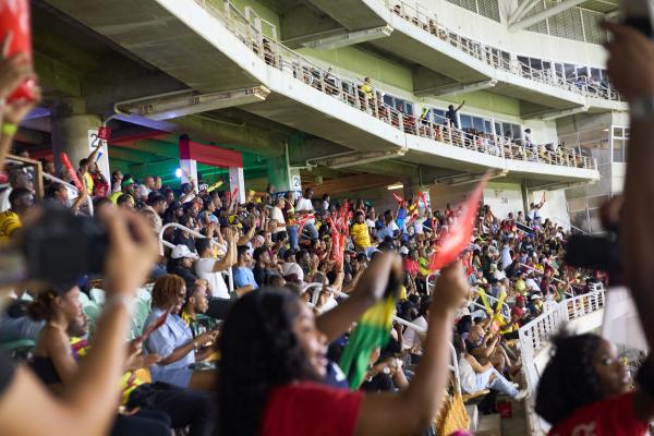 Fans in the North Stand at Sabina Park - CPL Jamaica