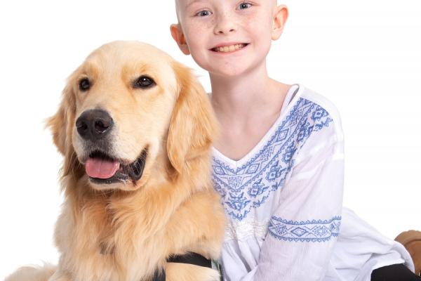 St. Jude Therapy Dog with Child