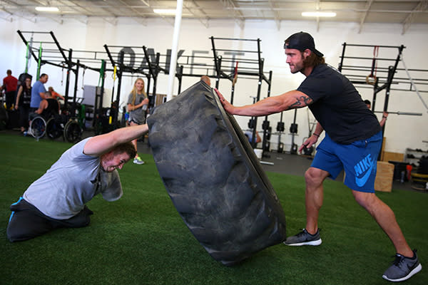 David Vobora and Kevin Working Out