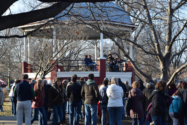 A rally in South Park to support immigrants, February 2017