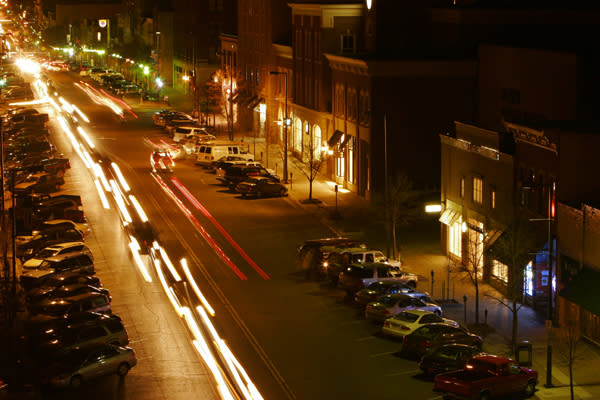 Street lights at night