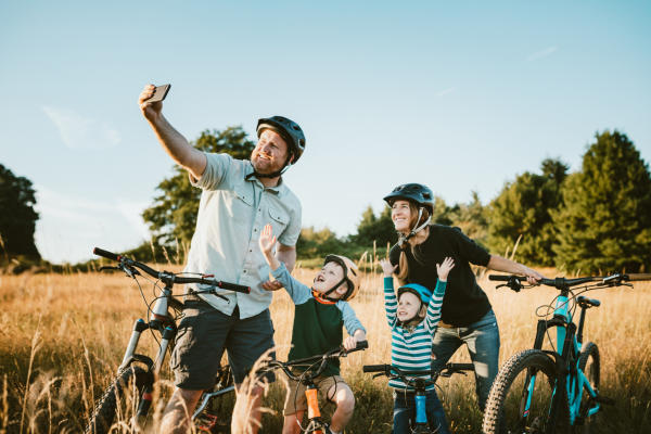 Family bike ride