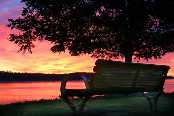 riverfront sunset