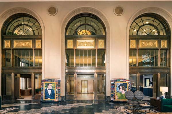 Entry hall at the Notary Hotel