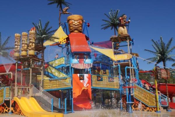 Image of childrens water playground at Adventure World