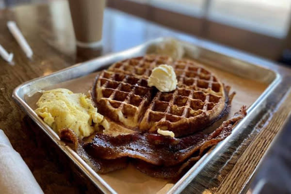 Waffles and Bacon From Just Wafflin In Stillwater, OK