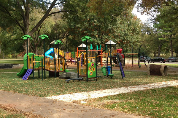 A playground at Couch Park in Stillwater, OK