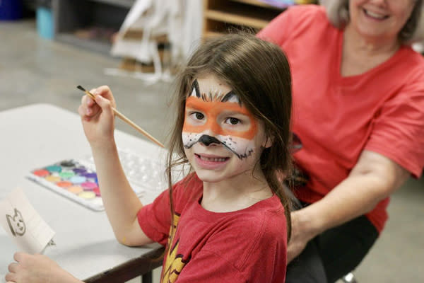 Little Girl Face Painting At Prairie Arts Center In Stillwater, OK