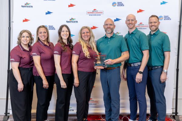 The Sports Salt Lake team accepting the ETA Sports Tourism Organization of the Year award.