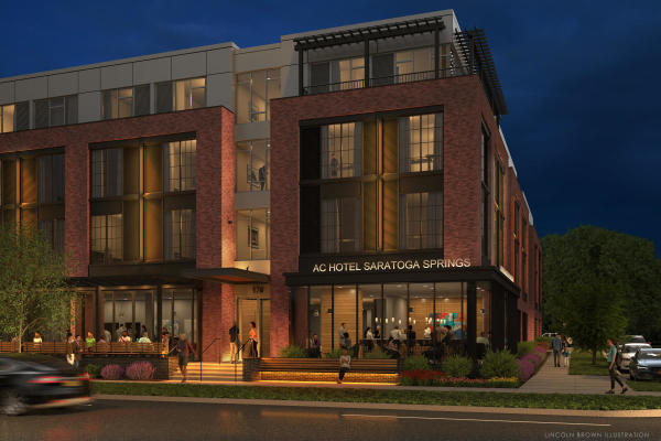 rendering of hotel in Saratoga