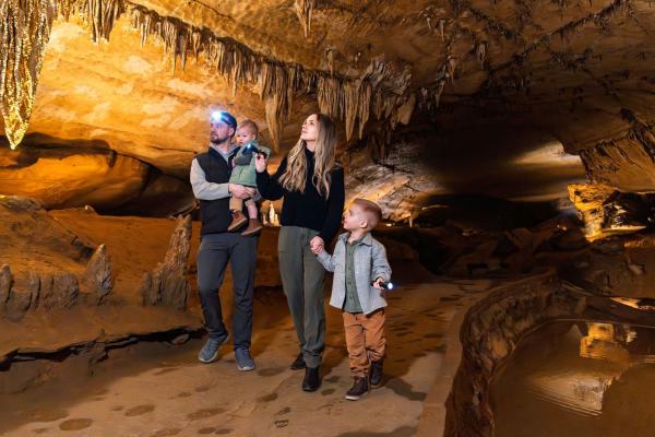 Marengo Cave - family exploring