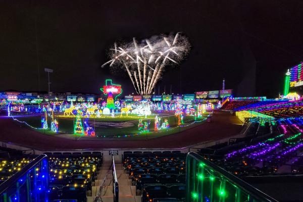 Fireworks at Sugar Land Holiday Lights