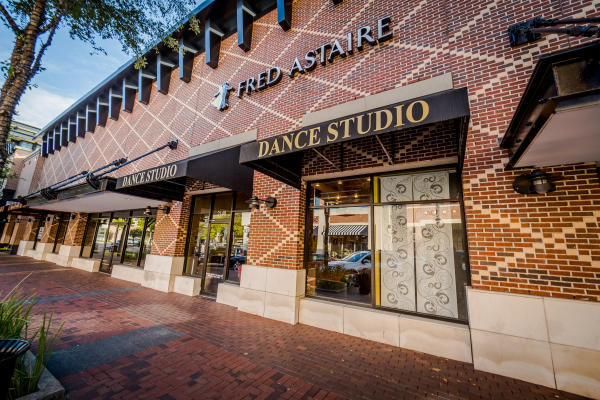 Outdoor view of the entrance to Fred Astaire Dance Studio