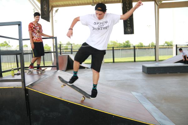 Skating at Sugar Land City Park.