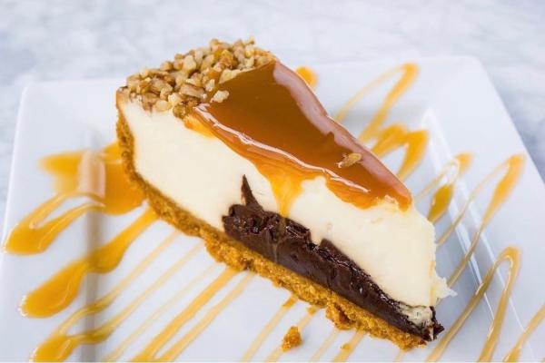 Turtle cheesecake at Decadent Dessert and Coffee Bar