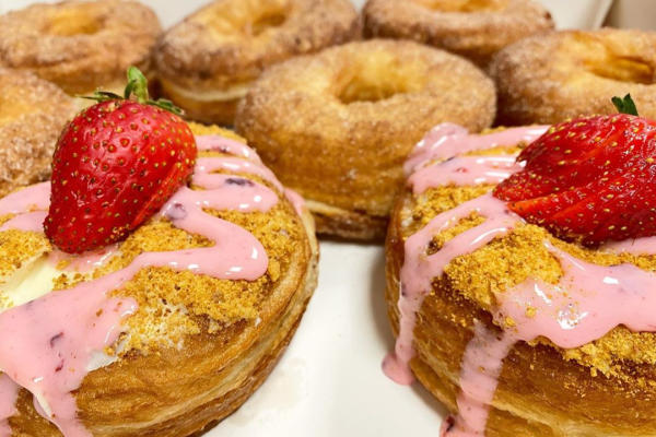 Strawberry cheesecake cronuts at Toast Sugar Land.