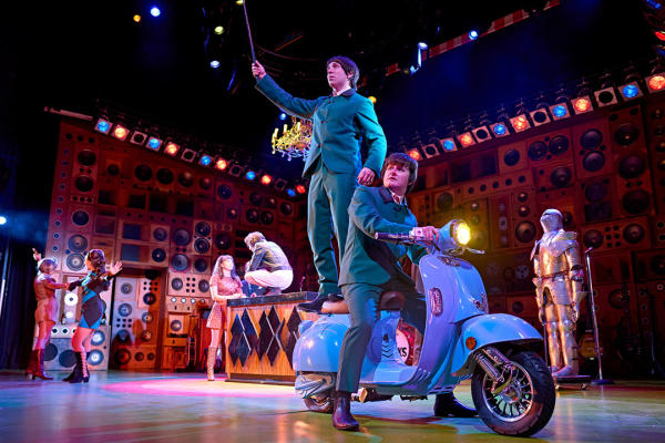 Sunny Afternoon two men on a moped.