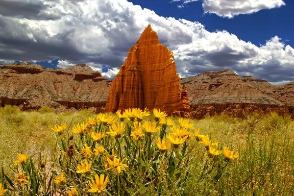 Cathedral Valley and the Temple of the Sun and Moon in Capitol Reef National Park