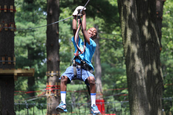 Ziplining at Elmwood Park Zoo