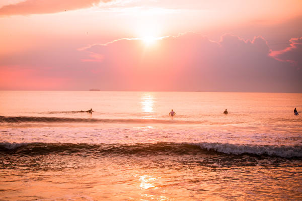 Morning Surf Session at Croatan Beach, south of the Virginia Beach Boardwalk