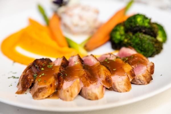 Duck with orange sauce