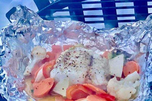 bålpakke med fisk