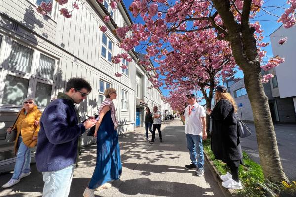 mennesker på guidet tur i Kristiansand