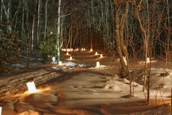 Snowshoe by Candlelight