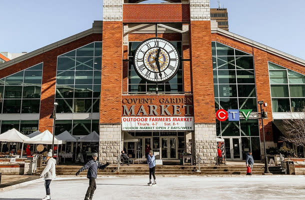 Skating at the Covent Market 610 by 400