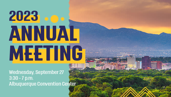 An image inviting people to Visit Albuquerque's 2023 Annual Meeting