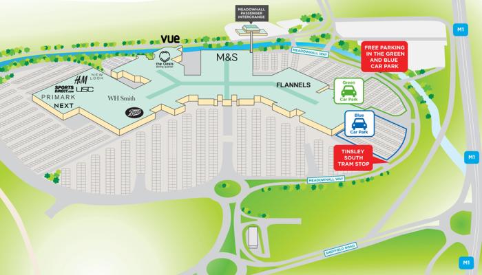 Meadowhall map