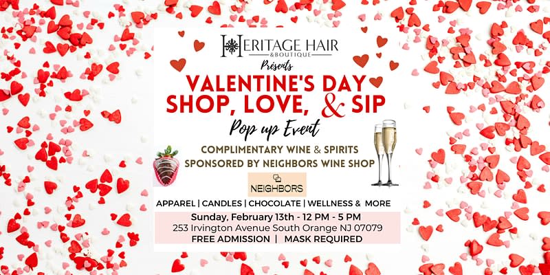 Valentine's Shop, Love, & Sip Pop Up Event
