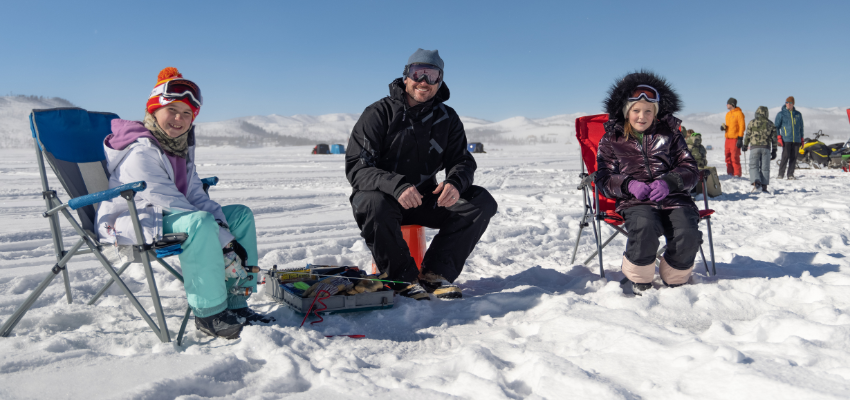 Ice Fishing at Lake Granby - Granby, Colorado