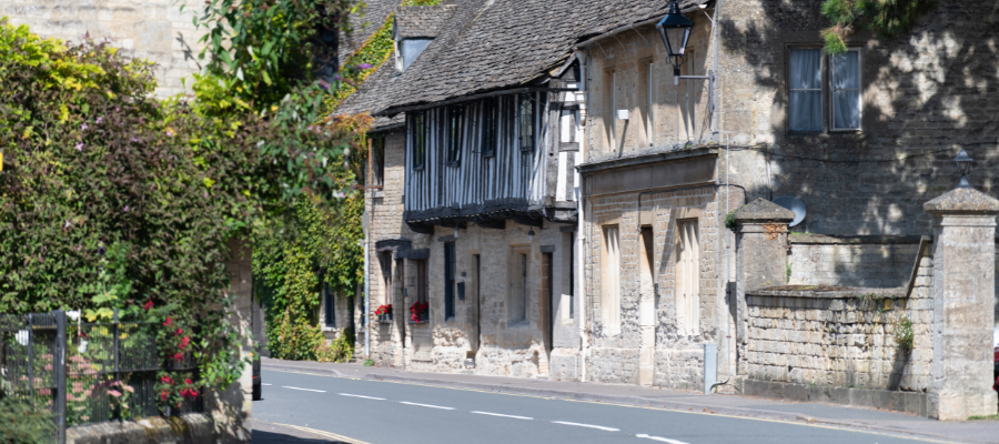 view just off the market place in Northleach