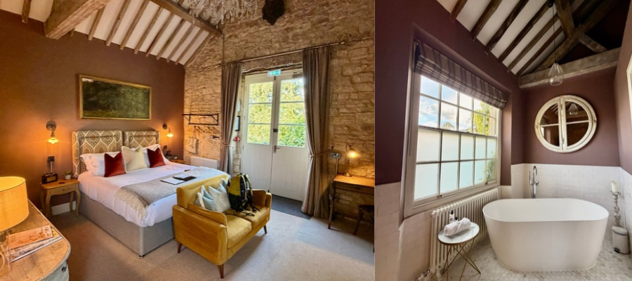 The Lion Inn Winchcombe, Bedroom and Bathroom
