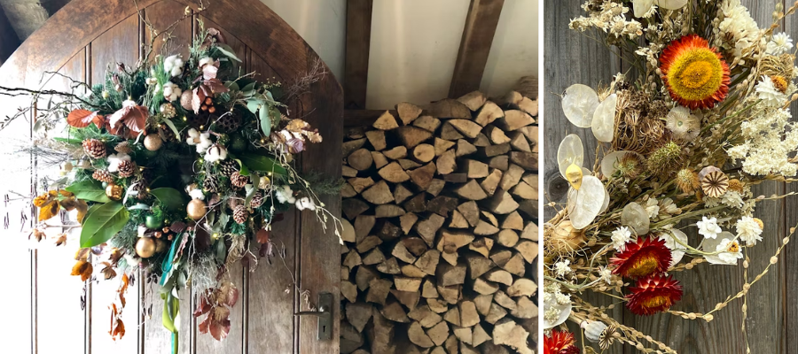 Calcot Festive Wreath making in the Cotswolds