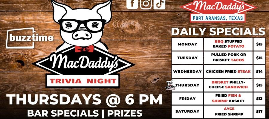 MacDaddy's Daily Specials