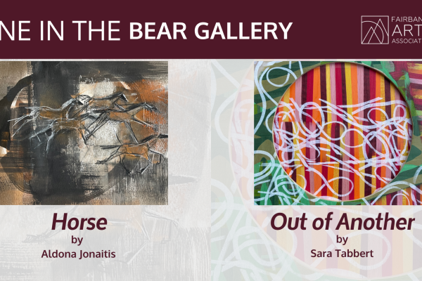 June in the Bear Gallery: Horse by Aldona Jonaitis & Out of Another by Sara Tabbert