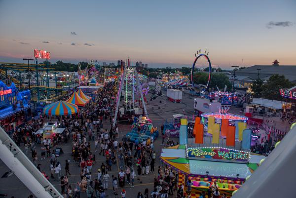 Ohio State Fair at dusk