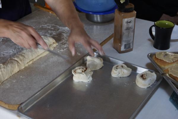 Cinnamon Roll Making