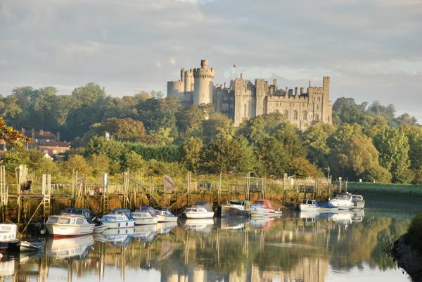 Arundel Castle with the River Arun in the foreground