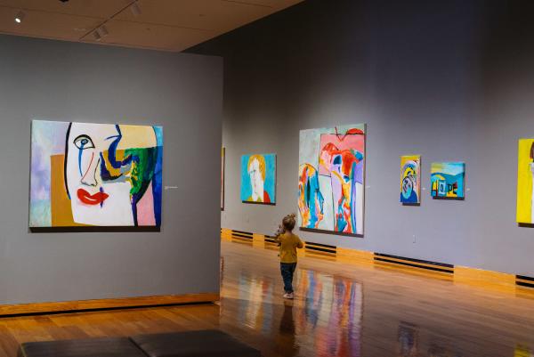 colorful and bold art displayed on walls