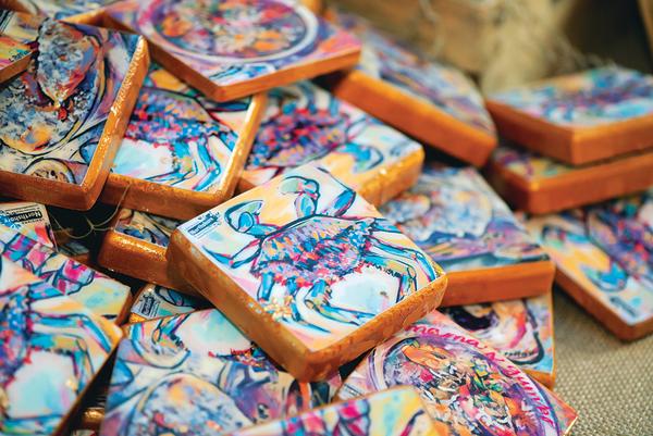 Handmade coasters by Christina Pappion