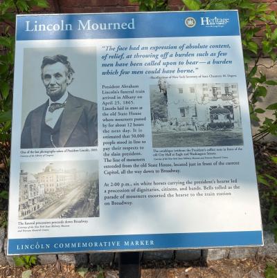 Lincoln Mourned Quackenbush Historical Marker