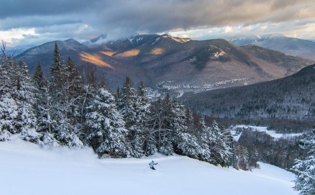 Loon Mountain Resort - Skier with View of Mountains